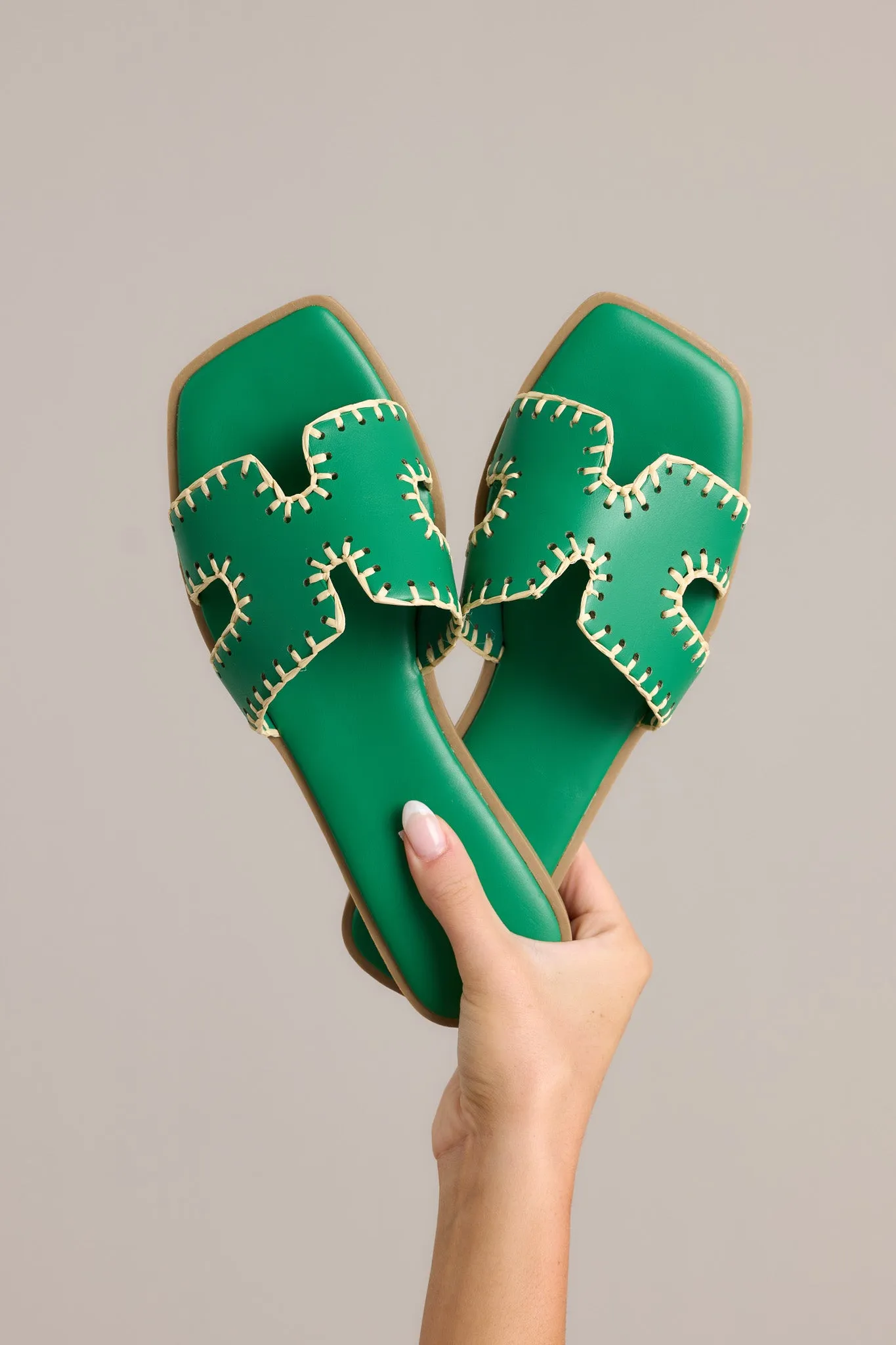 Surfside Strolls Kelly Green Sandals