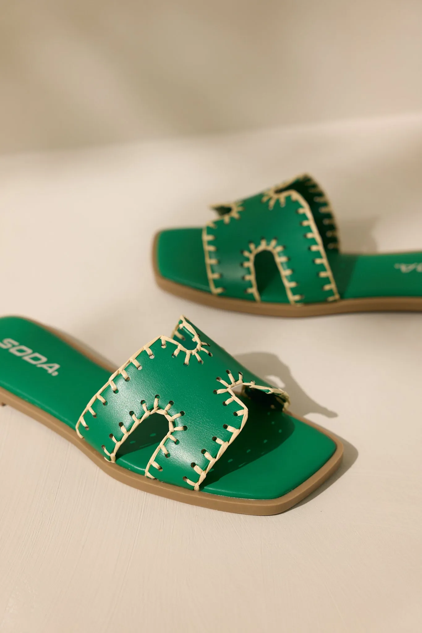 Surfside Strolls Kelly Green Sandals