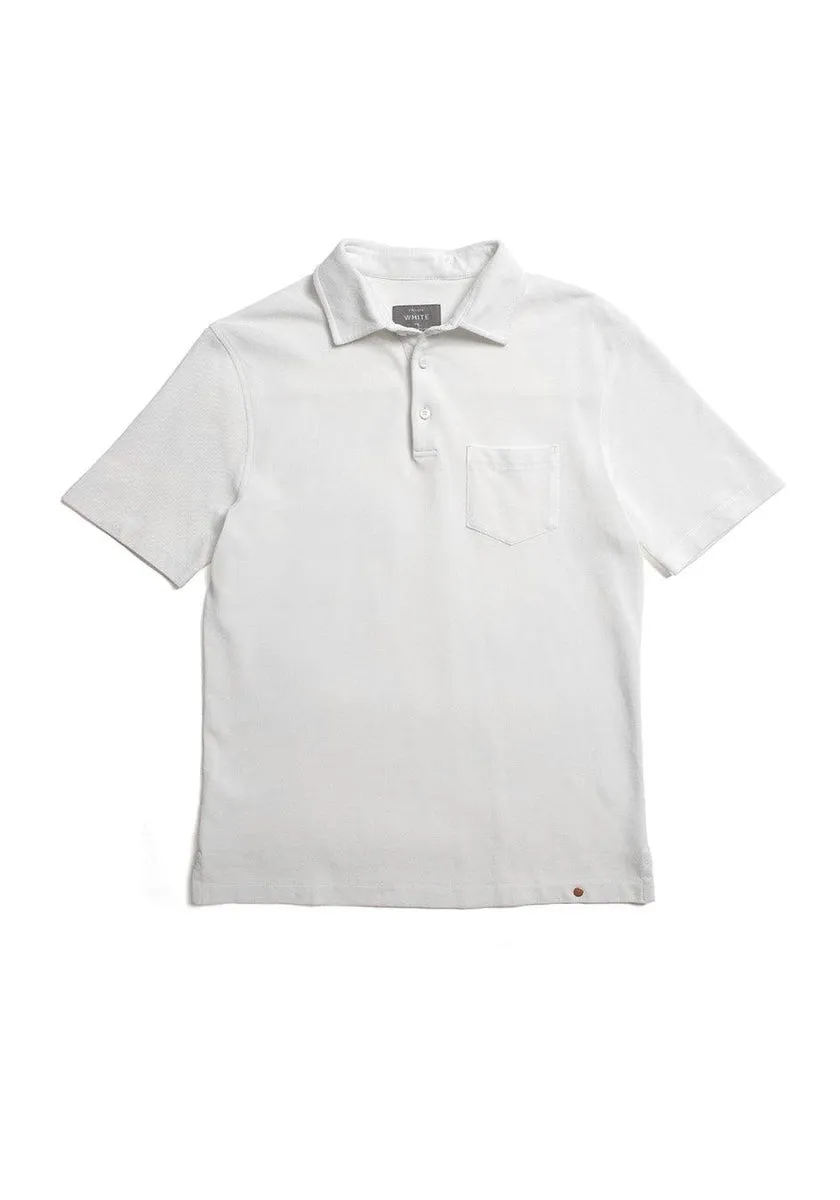 The Edmond Pique Polo - Flake White