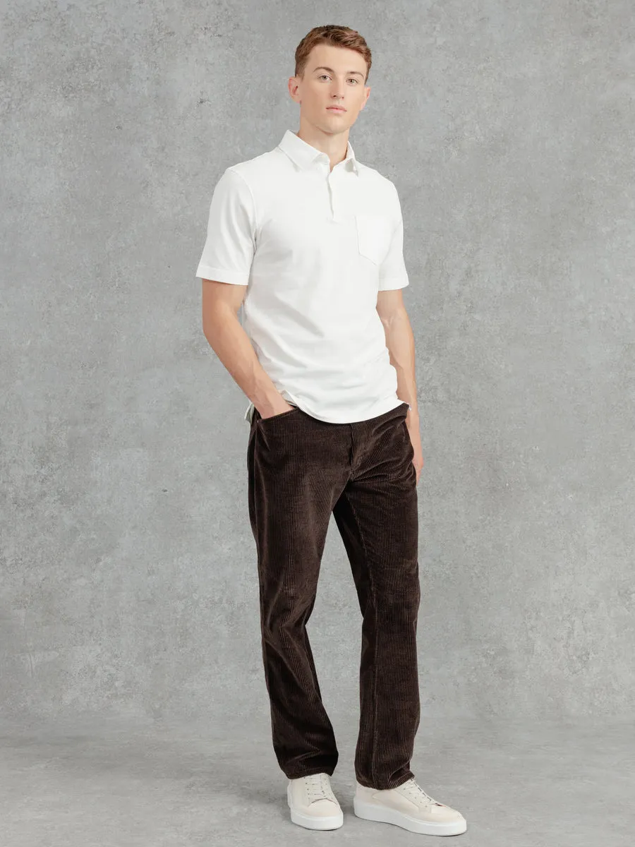 The Edmond Pique Polo - Flake White