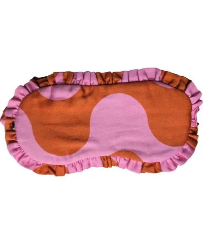 Weirdstock Women's Pink / Purple / Yellow Organic Cotton Ruffle Sleep Mask In Dragstrip Disco