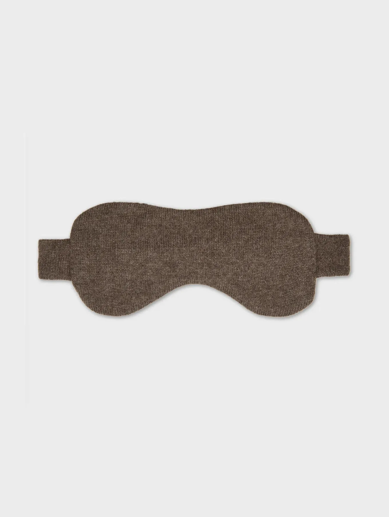 White + Warren Cashmere Eye Mask in Russet Brown 