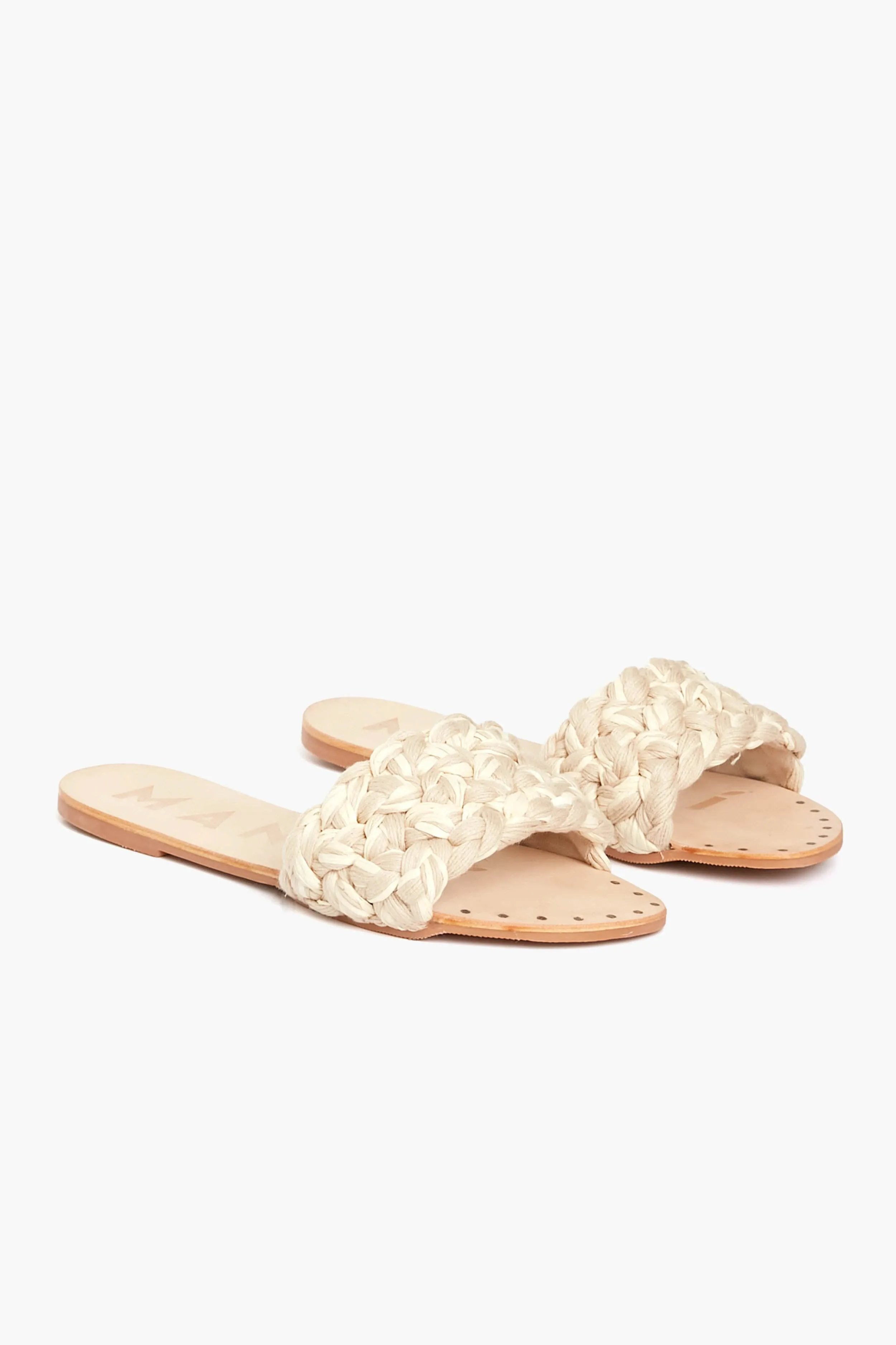 Woven Raffia Natural Leather Sandals